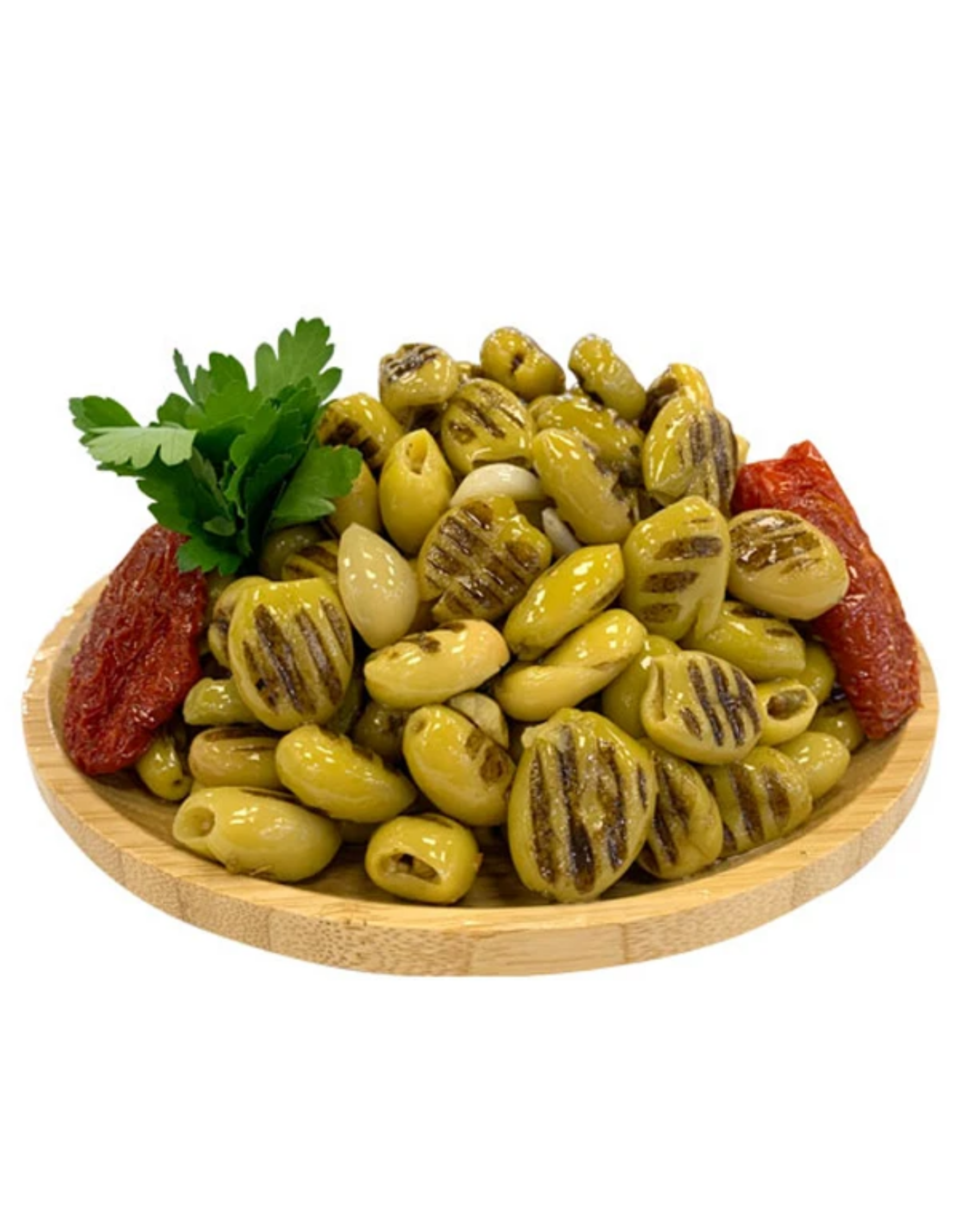 Grilled and Pitted Green Olives